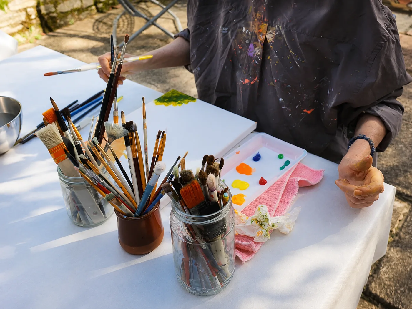 Cercle de femmes en peinture intuitive animé par Sylvie Puech à Buxy (71)
